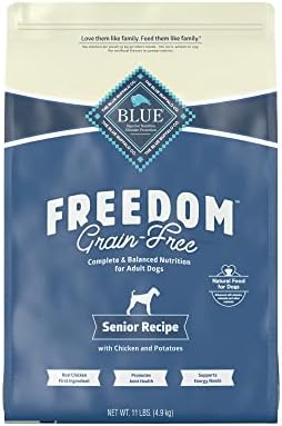  Blue Buffalo Freedom Grain Free Natural Senior Dry Dog Food, Chicken 24-lb