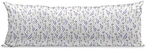  Lunarable Dog Bone Body Pillow Cover, Cartoon Food For Dog Treat Pattern With Silhouette Zigzag Background, Soft Comfortable Zippered Side Sleeper Pillow Case, 20" X 55", White And Dark Blue