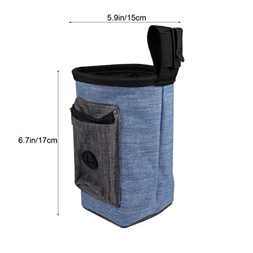  Balacoo Bag Portable Blue Multi-Function Pet Carries Snacks Snack Bag, Treat Accessories Training, Dispenser, And Built-in Outdoor Bag Poop Draw Dog Storage Design Training Toy - Food