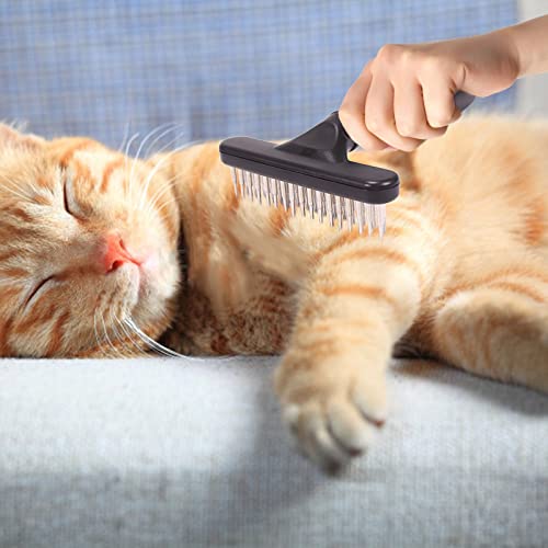 GENERIC Pet Grooming Brush Shedding And Dematting Undercoat Rake Comb For Dogs And Cats Extra Wide Blue Pet Supplies For Small Dogs Bed (Blue, One Size)
