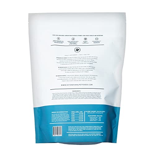  Ketona Chicken Recipe Adult Dry Dog Food, Natural, Low Carb (only 5%), High Protein (46%), Grain-Free, The Nutrition Of A Raw Diet With The Cost And Convenience Of A Kibble; 4.2lb