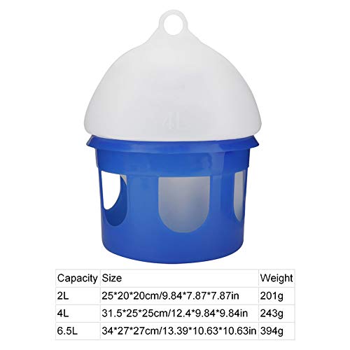  Milltrip Automatic Pigeon Feeder House Design Cover Feeding Food Dispenser Sand Case Multi Functional Pet Birds Parrot Container Supplies Dustptoof(4L)