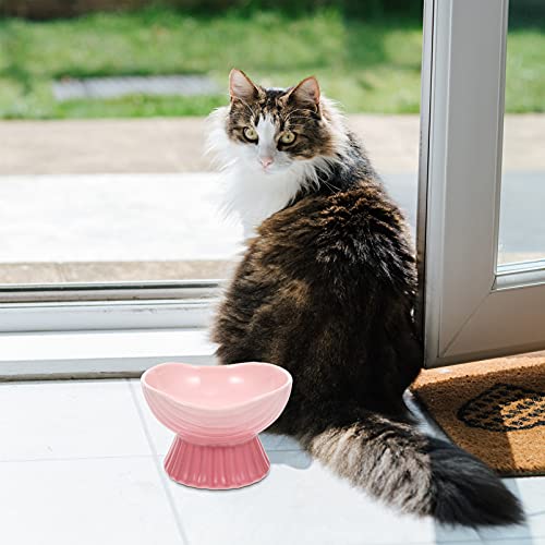  POPETPOP Food Containers Food Containers Plates Ceramic Raised Cat Food Ceramic Tilted Pet Feeder Waterer Porcelain Pet Dish With Stand For Cats Dogs Feeding Dog Food Container Dog Food Container