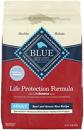  Blue Buffalo Life Protection Formula Natural Adult Dry Dog Food, Chicken And Brown Rice 5-lb Trial Size Bag