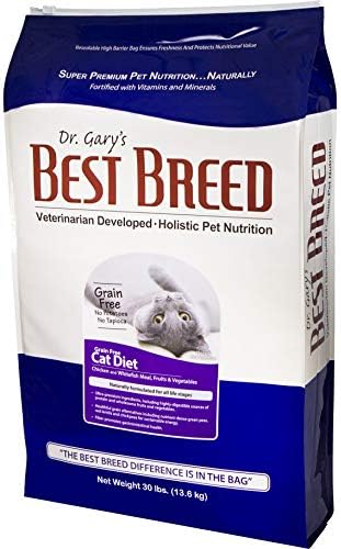  Best Breed Dr. Gary's Grain Free Cat Diet Slow-Cooked In USA [Natural Dry Dog Food For All Ages] Dark Brown 24 Lbs. (New)