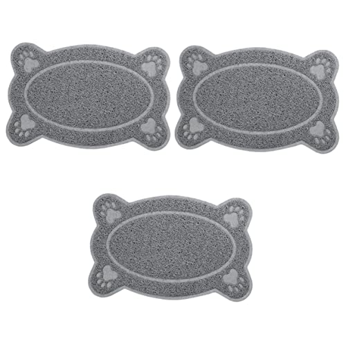  Mipcase 3pcs Silicone Desk Mat Cat Litter Rug Non Skid Rug Dog Feeding Mat Dog Placemat Litter Mat Dog Feeding Tablemat Silicone Pets Cute Pets Cat Food For Pets Table Mat Cat Mat Bowl Mat