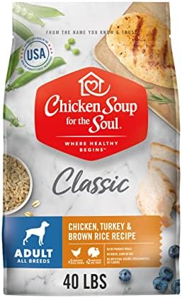  Chicken Soup For The Soul Small Bites Dog Food, Chicken, Turkey & Brown Rice Recipe, 4.5 Lb. Bag | Soy Free, Corn Free, Wheat Free | Dry Dog Food Made With Real Ingredients