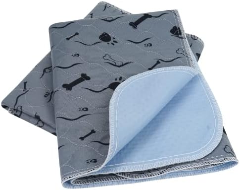  Washable Pee Pads Dogs With Puppy Grooming Gloves,Reusable,Waterproof,Non-Slip,Super Absorbing Pet Pads Dog Bed Mat,Whelping Pads,Dog Playpen Mat,Pee Pad For Guinea Pig Cage,(2-Pack) 18"X24"
