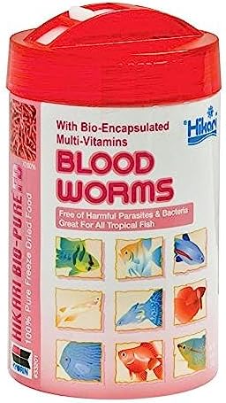  Hikari Bio-Pure Freeze Dried Blood Worms For Pets, 1.58-Ounce
