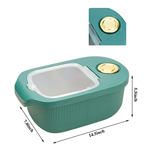  EOSVAROG Dog Food Storage Container - 10 Lb Plastic Dog, Cat And Other Pet Food Bin With Lids Airtight - Dry Rice, Flour, And Cereal Container With Cup - Cat Food Holder Storage