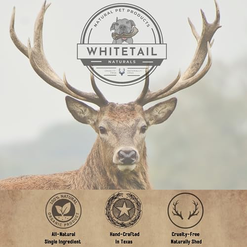  WhiteTail Naturals | 3 Pack Medium | Deer Antler Dog Chews | All Natural Organic Antlers For Dogs | Long Lasting Antler Bones For Dogs | Durable Antler Dog Toy