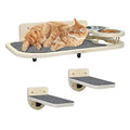  Cat Wall Shelves With 2 Steps,Cat Wall Mounted Shelves And Perches Set,Cat Wall Furniture With 2 Cat Bowls For Indoor Cats,Cat Climbing Shelf Hammock With Climbing Shelf Perches Plush Covered