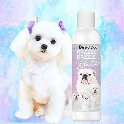  The Blissful Dog Razzle Dazzle White Pet Shampoo – Dog Shampoo For White/Light Colored Coat, 8 Oz