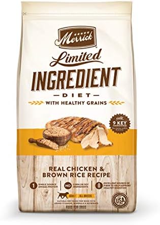  Merrick Limited Ingredient Diet Grain Free Dry Dog Food Real Lamb & Sweet Potato Recipe - 4 Lb. Bag