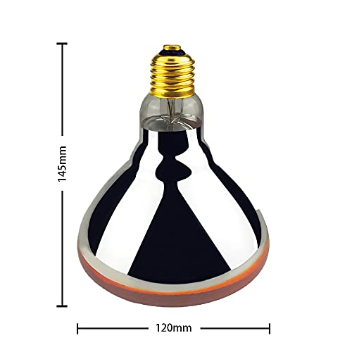 BONGBADA Heat Lamp Bulb PAR38 175 Watts 2 Pack Red Infrared Heavy Thickened Glass Lamp Bulb For Food Service, Brooder Bulb, Chicks, Pet, Bathroom, Light Therapy, Reptiles And Amphibian Use E26 Base