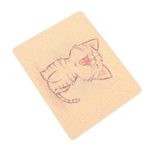  Litter Bix X Non- Soft-Touch Kitten - Dog Food Khaki Sleeping Easy Tray Mats Litter Cm Clean Mat Cat Water Bowl Catcher PVC Pet Mesh Four Supplies Pattern -Touch Comfort For Cat Litter
