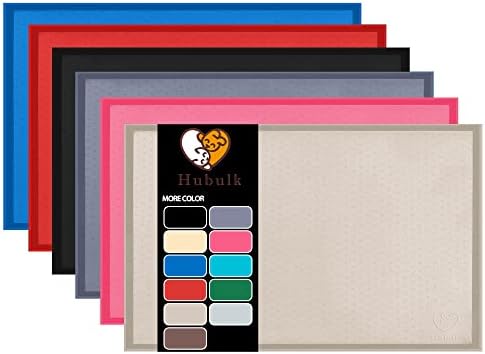  Hubulk Dog Feeding Mat,Silicone Pet Food And Water Bowl Placemat,Dishwasher, High Raised Edge To Prevent Spills,Nonslip Waterproof Tray To Stop Messes On Floor（24"x16"x0.5", Taupe）