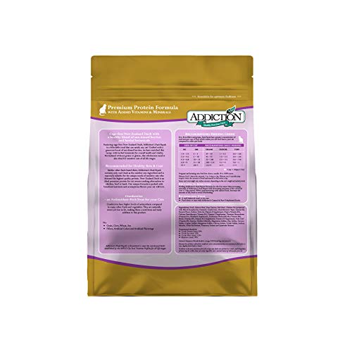  Addiction Grain-Free Duck Royale Entrée Dry Cat Food, Feline Beauty Formula Healthy Weight, Skin And Coat Health, Crafted In New Zealand - 4 Lb