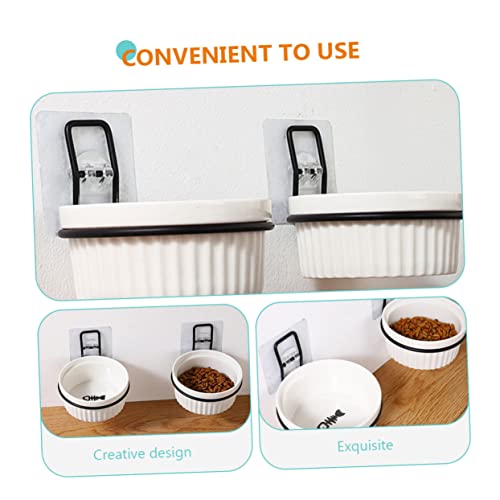  Bowl Holder Bird Accessories Wall Mounted Clothing Rack Wall Mounted Planters Food Feeding Dish Stand Wall Mounted Pot Ring Hanging Pet Feeder Holder Pet Accessory Pet Supply 4pcs