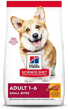  Hill's Science Diet Dry Dog Food, Adult, Small Bites, Lamb Meal & Brown Rice Recipe, 15.5 Lb Bag