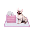  VIVVIVA Pink Dog Pee Training Pads 13" X 17" (Small) - 6 Thick Ultra Absorbent Layers - Leak-Proof & Odor-Control - Quick Dry Training Pads For Small Puppies, Kittens, Guinea Pigs & Rabbits [40 Count]