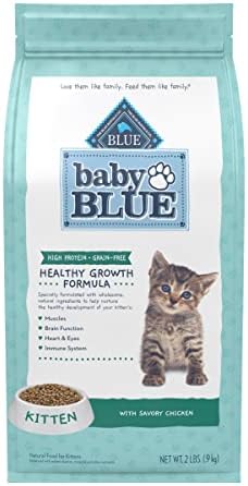  Blue Buffalo Baby BLUE Healthy Growth Formula Grain Free High Protein, Natural Kitten Dry Cat Food, Chicken 2-lb