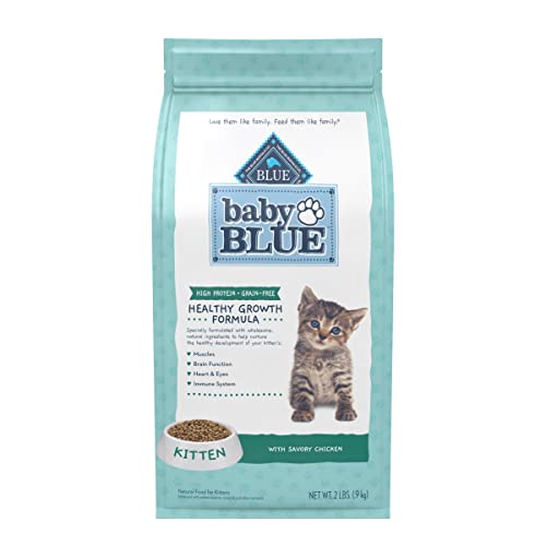  Blue Buffalo Baby BLUE Healthy Growth Formula Grain Free High Protein, Natural Kitten Dry Cat Food, Chicken 2-lb