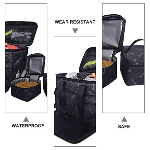  Travel Organizer Bags Pet Travel Bag Accessories Supplies Organizer With Shoulder Strap Dog Accessories Bag Weekend Pet Travel Bag Travel Picnic Camping Supplies 3pcs Travel Handbag