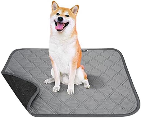  Avont 2 Pack Washable Reusable Puppy Pee Pad, Highly Absorbent Non Slip Dog Training Whelping Pads With Waterproof Bottom, Guinea Pig Fleece Cage Pen Liner Cats Food Feeding Mat -Large