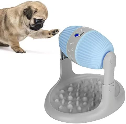  Pet Chewing Toy, Dog Training Leakage Food Toy TPR Ball Rolling Slow Feeder Food Bowl For Cat Dog(Blue)