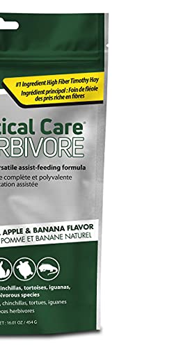  Oxbow Animal Health Critical Care, Herbivore, Apple-Banana Flavor, 454 Gram Bag, 1-lbs (70105)