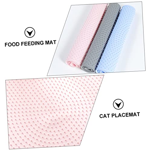 POPETPOP 1pc Foldable Cat Litter Mat 2 Tier Tray Cat Feeding Mat Small Litter Mat Litter Box Mat Cat Litter Mat Cat Litter Pad Cat Mat The Dog Pvc Pink Non-slip Mat Cat Litter Mat