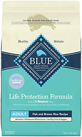  Blue Buffalo Life Protection Formula Natural Adult Dry Dog Food, Chicken And Brown Rice 5-lb Trial Size Bag