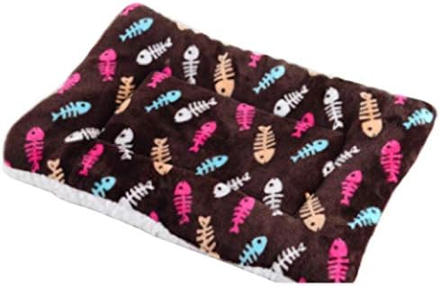  SENERY Bone Fish Deer Design Pattern Pet Blanket Thick Soft Flannel Carpet Cute Cat Dog Puppy Mat