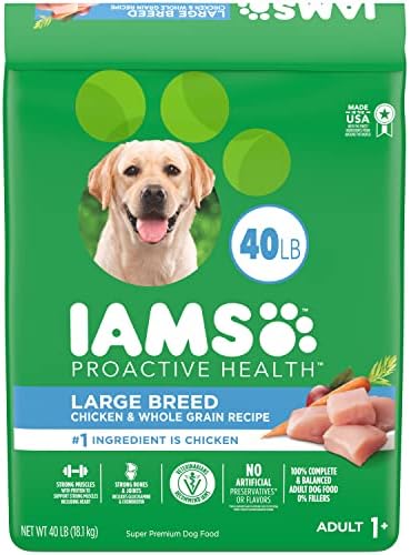  IAMS Large Breed Adult Dry Dog Food Lamb & Rice Recipe, 15 Lb. Bag
