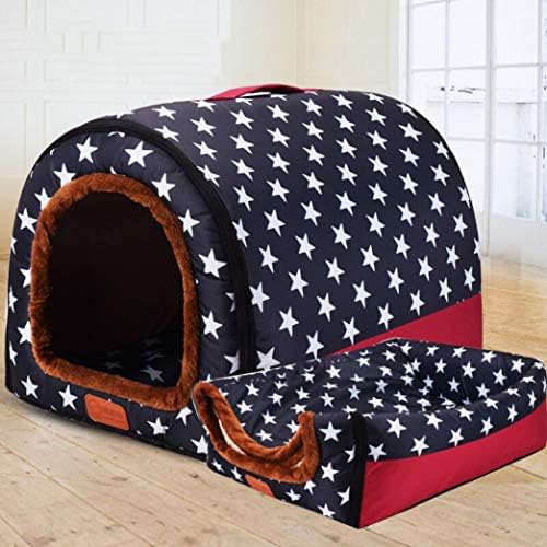  SENERY Stars Pet House PP Cotton Dog Nest Foldable Cat Bed For Small Medium Dogs Striped Travel Kennels Pet Products