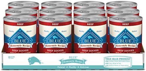  Blue Buffalo Homestyle Recipe Natural Adult Wet Dog Food, Turkey Meatloaf 12.5-oz Can (Pack Of 12)