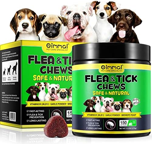  Flea And Tick Prevention For Dogs Chewables Pills, 120 Tablets Flea And Tick Chews For Dogs, Oral Flea Pills For All Breeds And Ages Dogs, Oral Flea Pills For Dogs Supplement