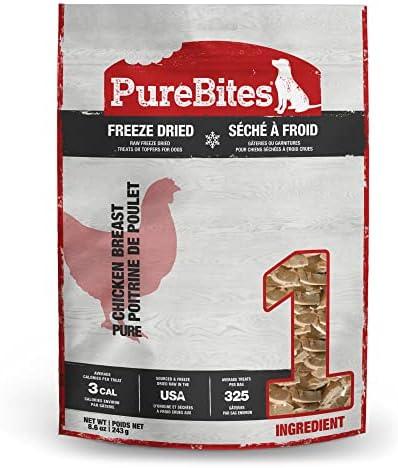  PureBites Freeze Dried RAW Chicken Breast Treats For Dogs, 8.6oz
