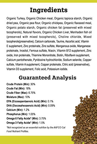  Tender & True Organic Turkey & Liver Recipe Cat Food, 3 Lb