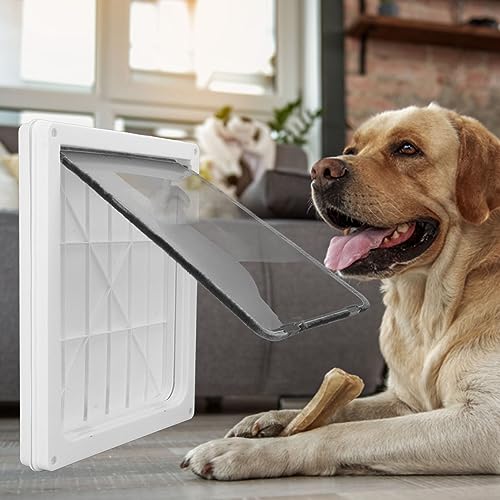  Pet Flap Door, Cat Door Controllable Access Screw Fixing Glossy For Cat Holes For Dog Holes (S)