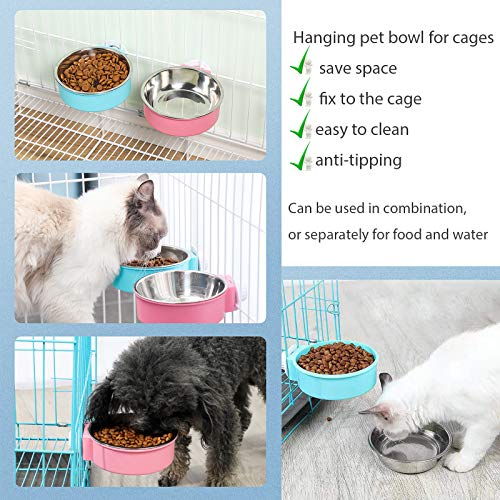  Small Dog Bowl For Cage Bird Bowl Cat Bowl For Cage Stainless Steel - 2 PCS