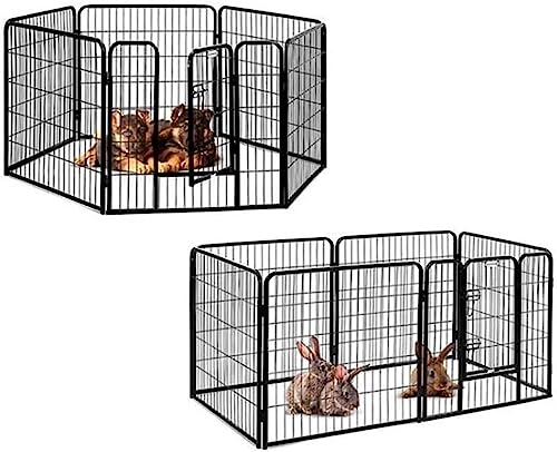  Fence Pen Freestanding Foldable Dog Gates Foldable Metal Pet Exercise Playpen Install Easily Enclosure Dog Fences Puppy Kennel House Dog Supplies Pet Puppy Safety Fence
