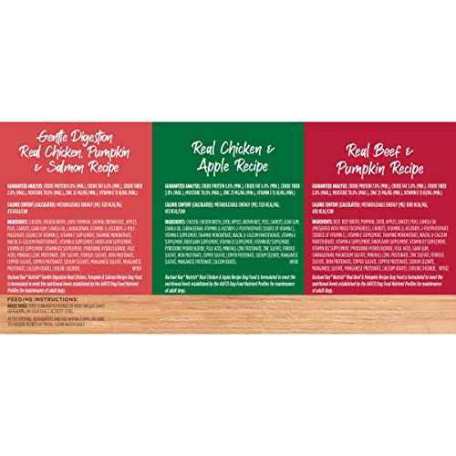  Rachael Ray Nutrish Wet Dog Food, Beef, Chicken, And Gentle Digestion Variety Pack, 13 Ounce Can (Pack Of 12)