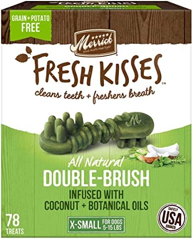  Merrick Fresh Kisses Oral Care Dental Dog Treats For Small Dogs 15-25 Lbs