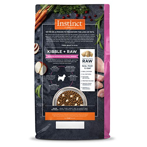  Instinct Raw Boost Small Breed Grain Free Recipe With Real Chicken Natural Dry Dog Food, 4 Lb. Bag