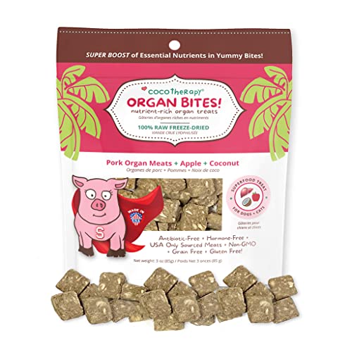  CocoTherapy Organ Bites! Dog And Cat Treat (Chicken + Beet) 3 Oz.