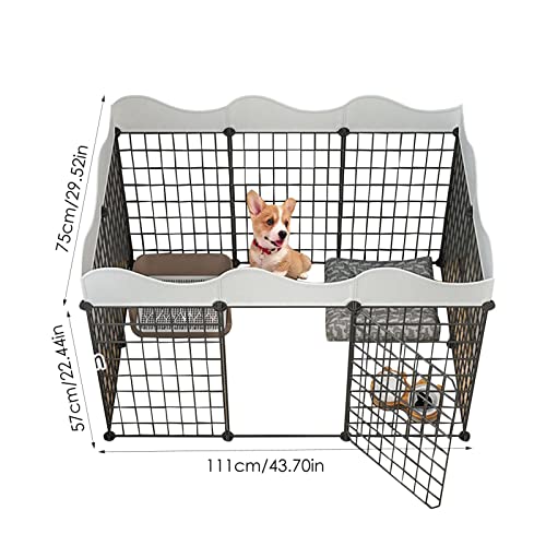  Indoor Dog/Puppy Playpen - Pet Playpen | Small Animal Cage | Christmas Tree Fence | Portable Metal Yard Fence Small Animal Exercise Pen Yard Kennel Portable Metal Yard Fence Small Animal Exercise