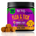  True Tails Flea And Tick Prevention For Dogs – 90 Bacon Soft Chews Dog Flea & Tick Control – Natural Flea And Tick Treatment With Garlic, Hemp, Vitamin B Complex – With No Preservatives