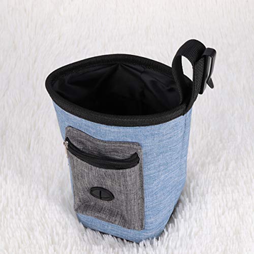  Balacoo Bag Portable Blue Multi-Function Pet Carries Snacks Snack Bag, Treat Accessories Training, Dispenser, And Built-in Outdoor Bag Poop Draw Dog Storage Design Training Toy - Food